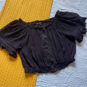 Embroidered Crop Top